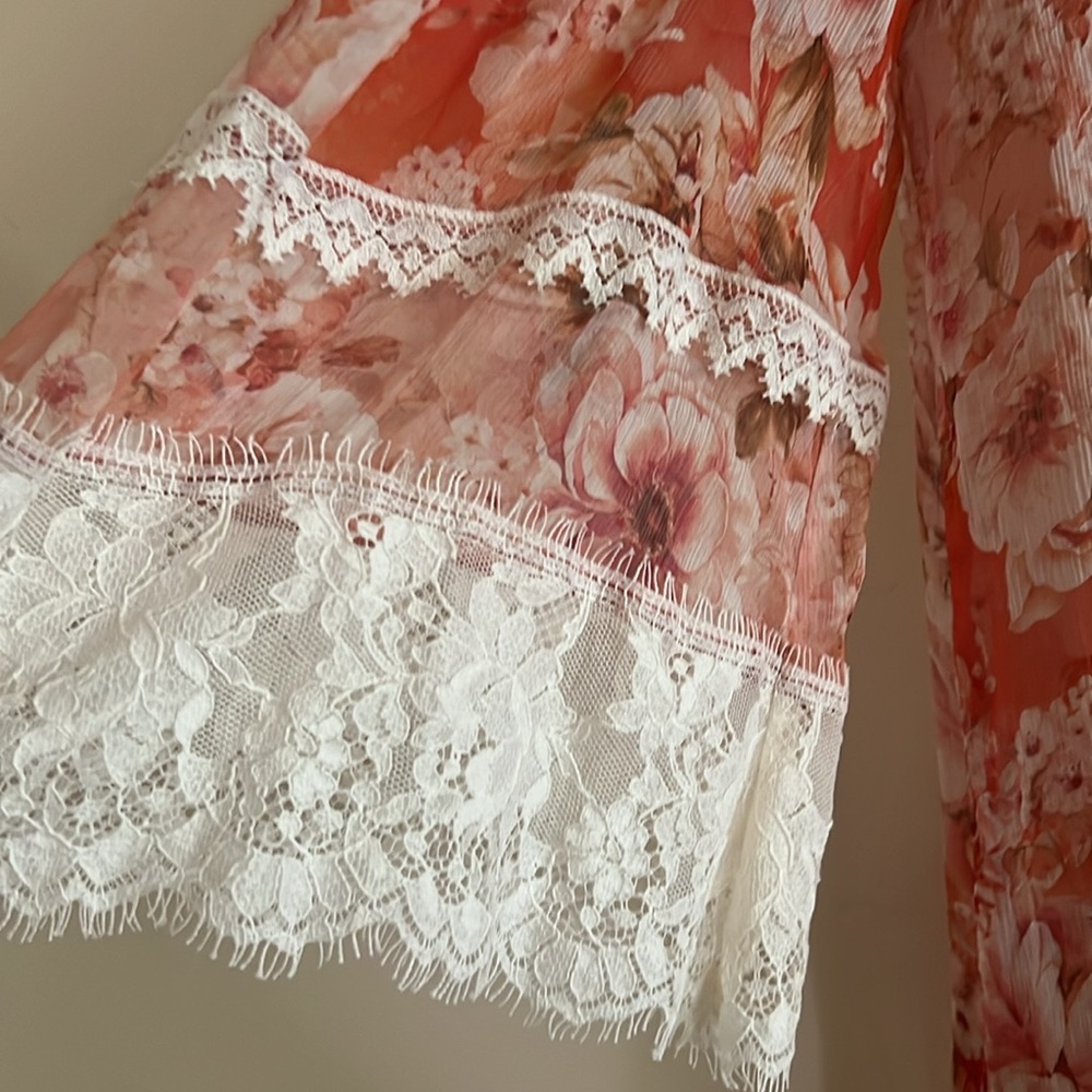 NWT Johnny Was Yours Truly Silk Floral Mini Dress Size M 2PC - Picture 7 of 15